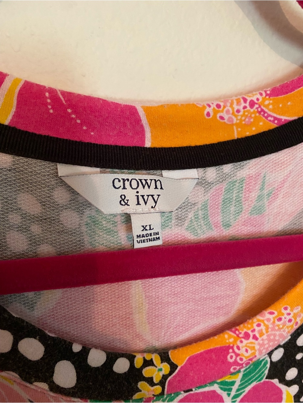 crown & ivy Pink, Yellow & Black Floral dress - Picture 3 of 7